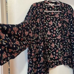 LOFT buttercup kimono in forever navy